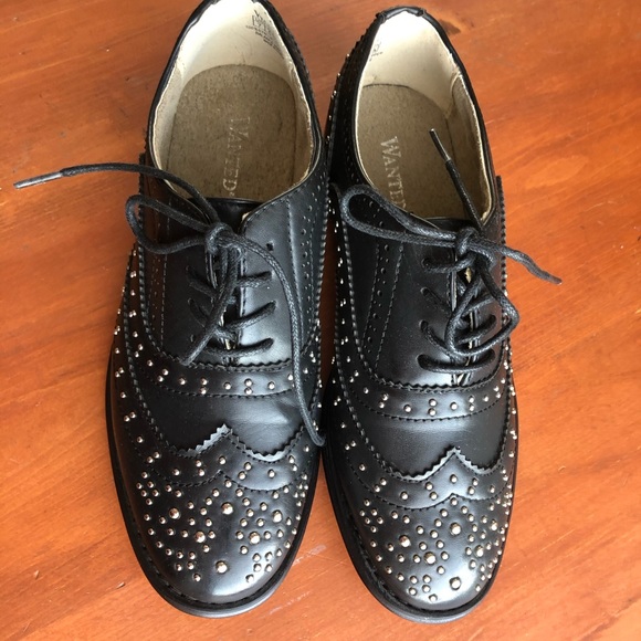 !!SOLD!! NEW NBW WANTED STUDDED OXFORDS sz7 - Picture 2 of 4